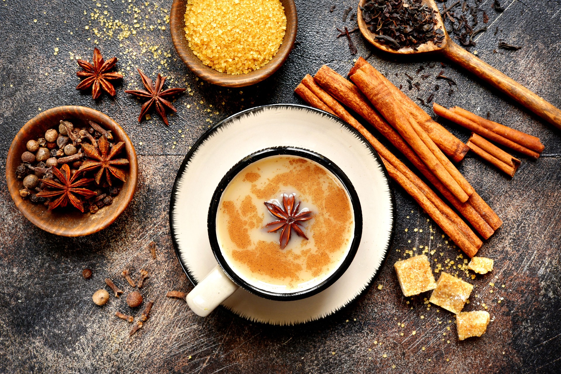Traditional indian spiced tea masala
